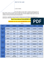 Ryan International School (CBSE), Malad: Schedule For The Week 30/08/2021 To 04/09/2021