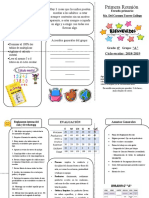 Tríptico Reunión Informativa Inicio de Ciclo Escolar