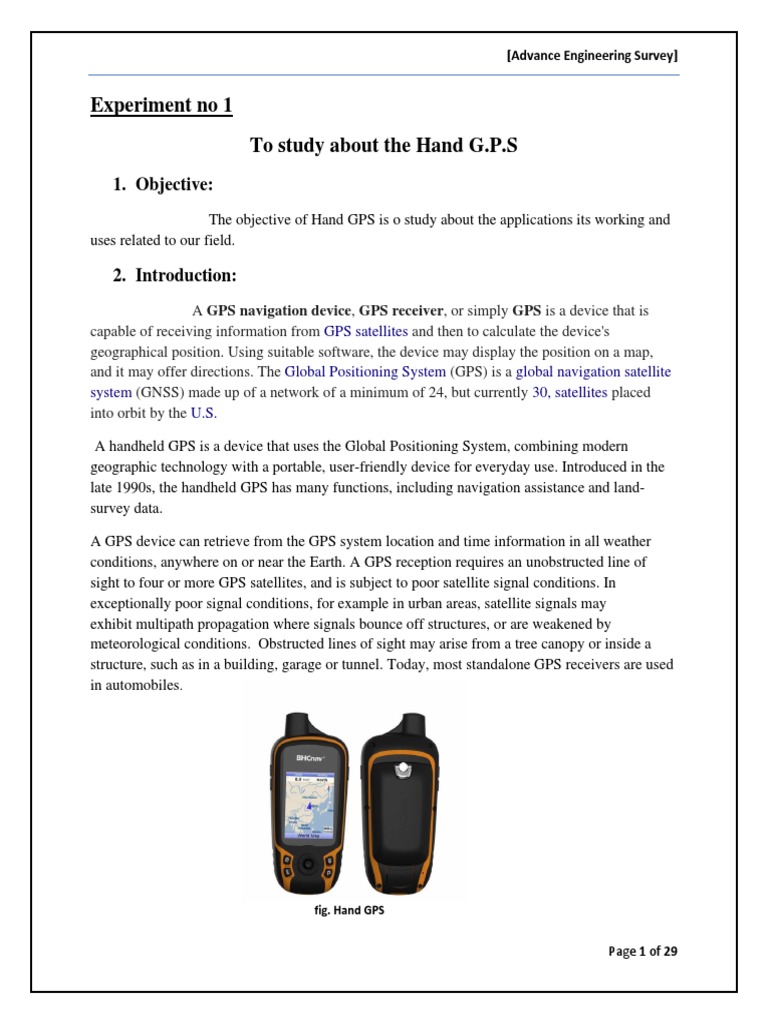 Hand GPS and Theodolite Overview | PDF | Global Positioning System ...
