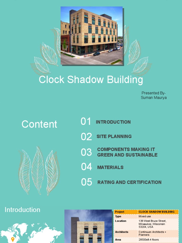 Clock Shadow Building PDF Natural Environment Building