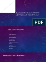 Land Registration Using Blockchain Technology