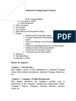 ISTC Industrial Training Report Format