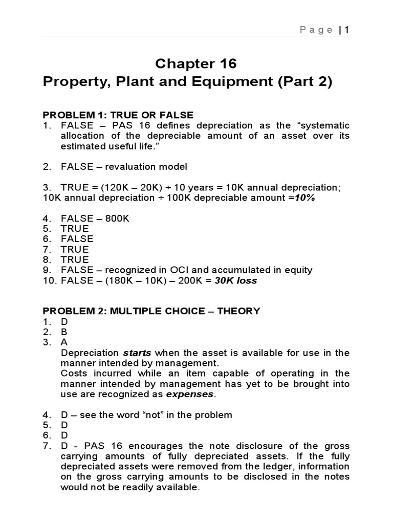 Chapter 16: Depreciation Solutions | PDF | Depreciation | Deferred Tax