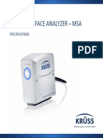 Mobile Surface Analyzer - Msa: Specifications