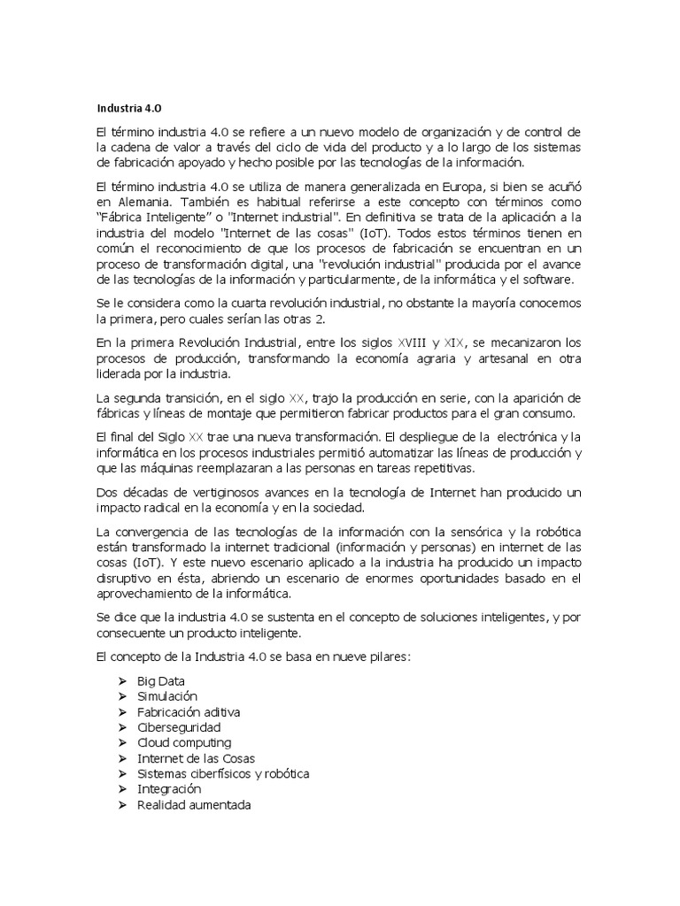 Internet de las Cosas en Industria 4.0 | PDF | Internet de las Cosas ...