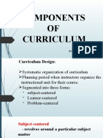 Component of Curriculum