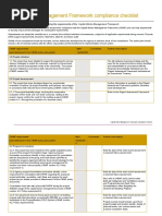 Capital Works Management Framework Compliance Checklist