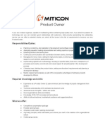 Product Owner, Miticon