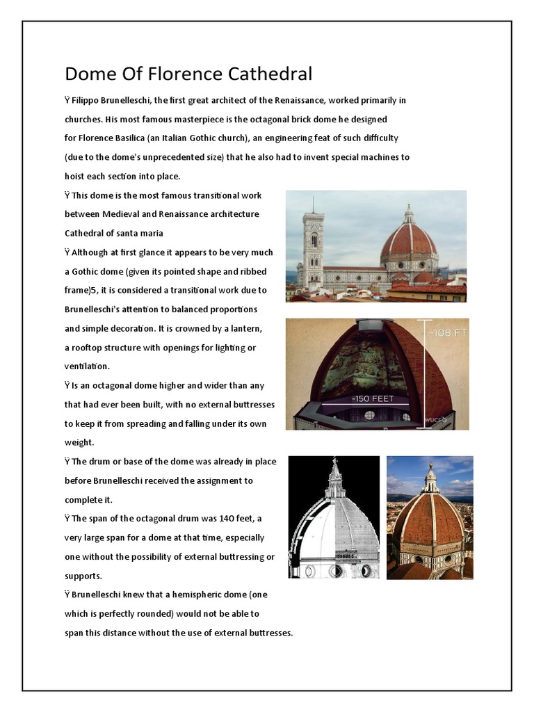 Dome of Florence Cathedral | PDF | Dome | Architectural Design