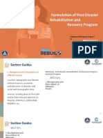 Post-Disaster Rehabilitation and Recovery Program Framework