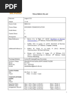 Teaching Plan: Excellence in Business Communication