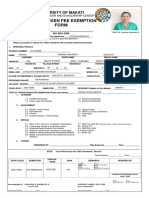 Tuition/Token Fee Exemption Form: University of Makati