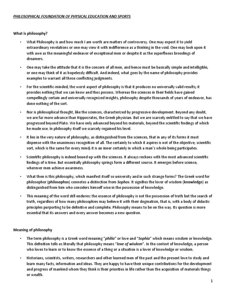 Philosophy intelligence overview