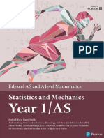 Edexcel As & A Level Mathematics Statistics & Mechanics Year 1 - AS Textbook