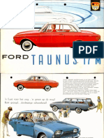 Ford Taunus P3 17M Originalprospekt Niederlaendisch 1962