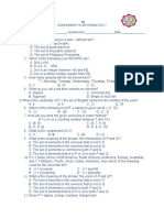 Assessment in Math7 Week 1&2