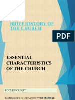 ESSENTIAL CHARACTERISTICS OF THE CHURCH