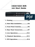 4CH/8CH/16CH DVR Quick Start Guide