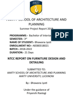 Amity Student's Report on Furniture Design and Detailing at Cafe 13