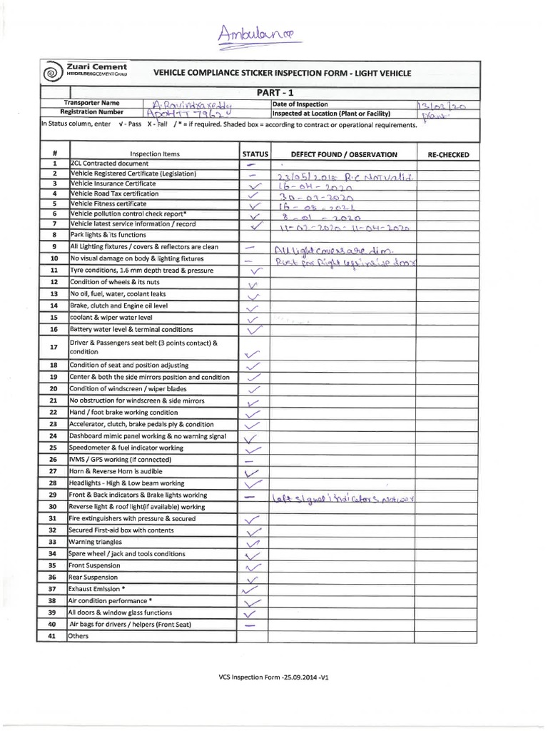 Ambulance Check List 1994 2023 Form Fill Out And Sign vrogue.co