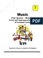 Music: First Quarter - Module 2 Vocal and Instrumental Music of Lowland Luzon