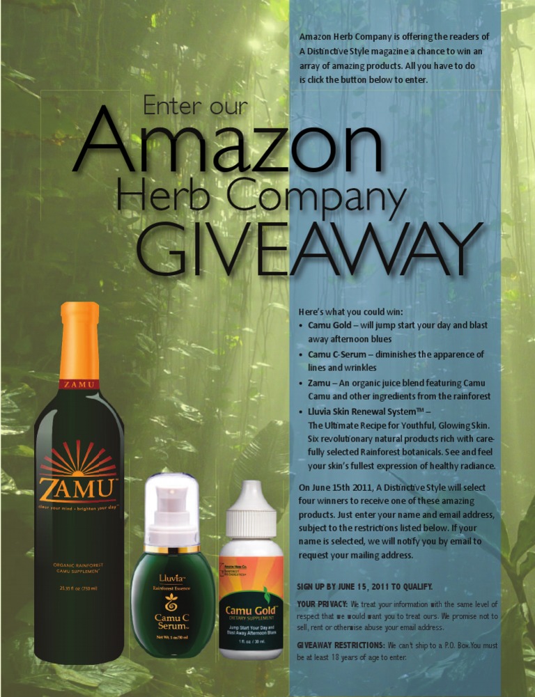 Amazon Herb Company Giveaway Pg1 Cyberspace