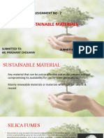 Suistainable Materials: Assignment No: 2