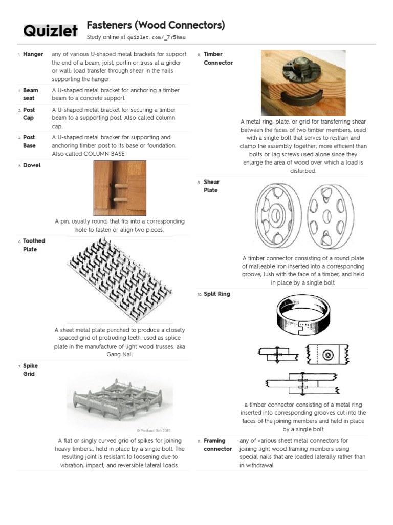 Timber Connectors and Fasteners Guide | PDF | Framing (Construction ...