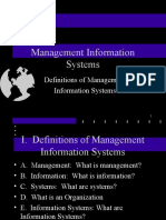 Definitions of Management Information Systems