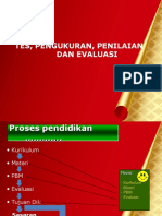 Pengertian Tes, Pengukuran, Penilaian Dan Evaluasi