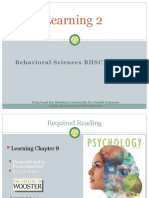 Learning 2: Behavioral Sciences BHSC - 201