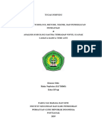 Metodologi, Metode, Teknik, Dan Pendekatan Penelitian Sosiologi Sastra