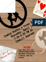 Cowboy Poetry and Prose Night