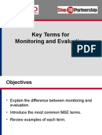Key Terms For Monitoring and Evaluation