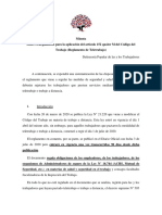 Minuta Sobre Reglamento de Teletrabajo