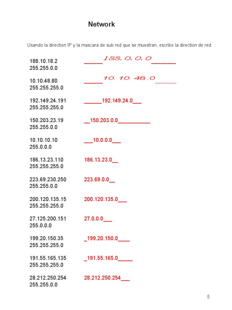 Identificacion de ip red y host pdf