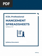 ICDL Management Spreadsheets Syllabus 3.0