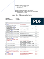 Liste Des Filières Autorisées