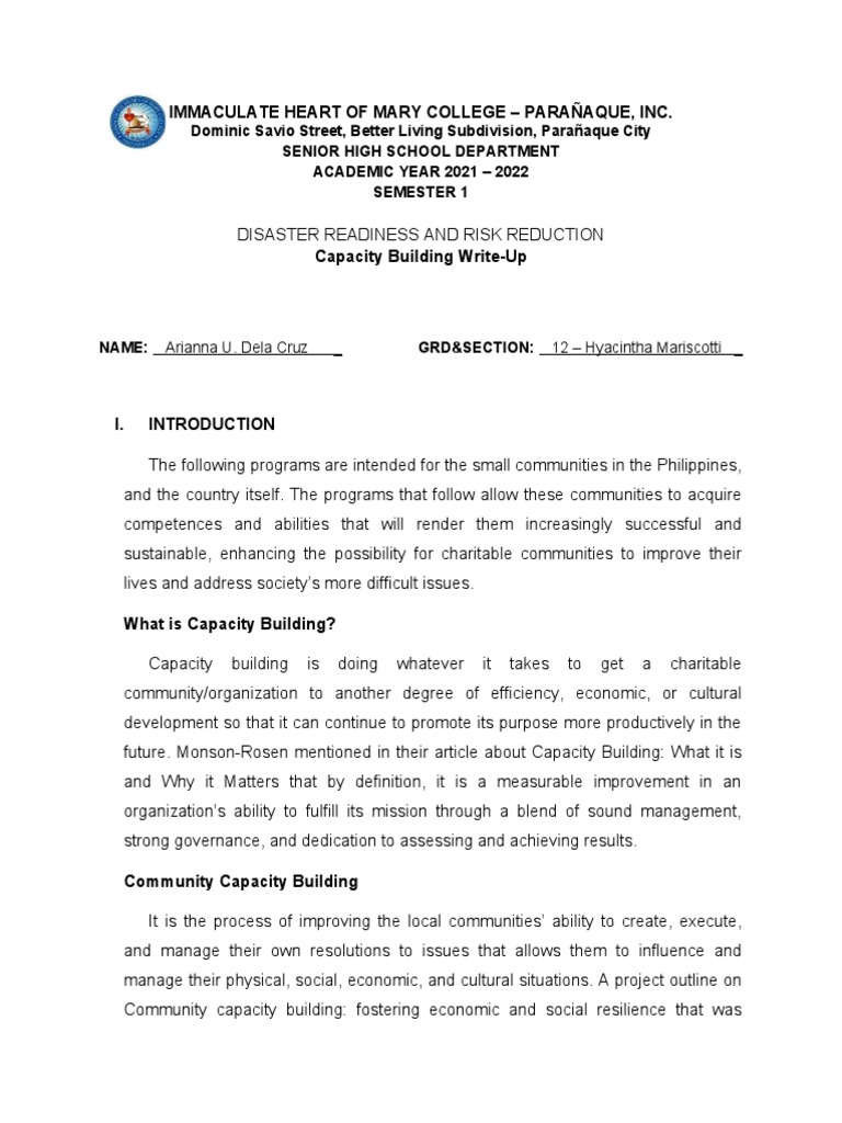 Community Capacity Building Strategies | PDF | Governance | Capacity ...