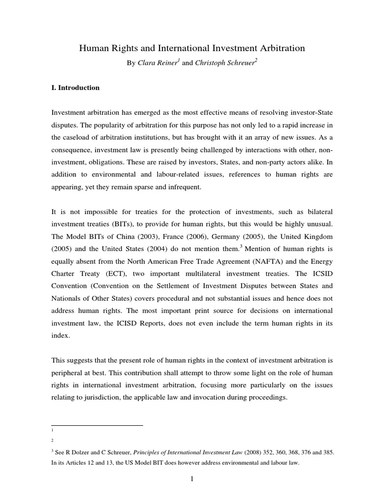 Human Rights in Investment Arbitration | PDF | Amicus Curiae | Human Rights