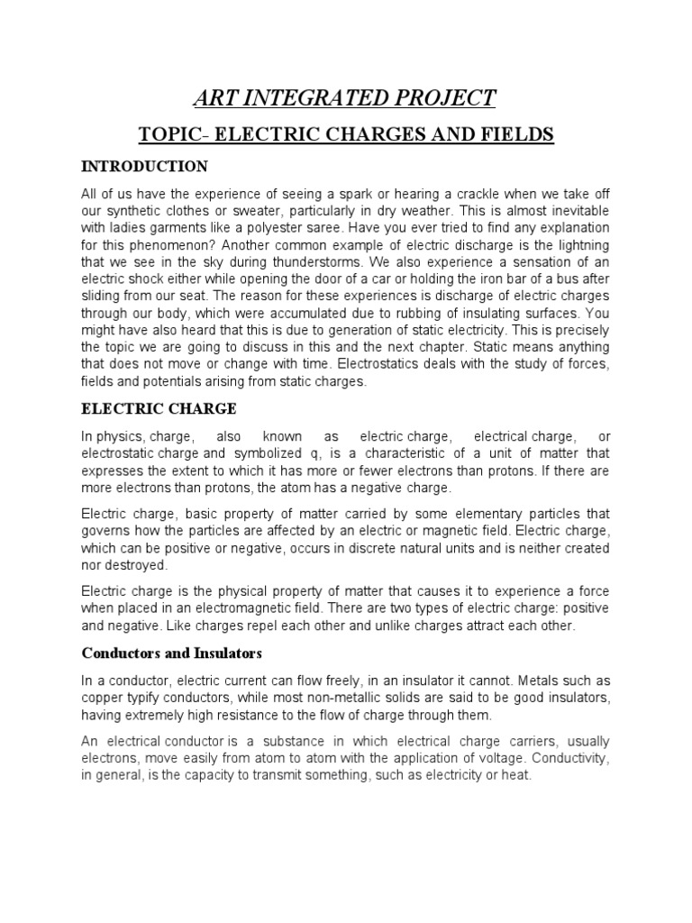 Art Integrated Project Physics Pdf