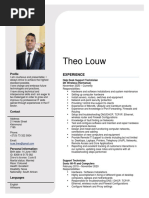 Curriculum Vitae of Theo Louw