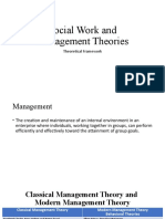Social Work and Management Theories