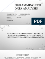 Programming For Data Analysis: - Presented By: Presented To