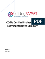 Cobie Certified Professional™ Learning Objective Summary: April 2020