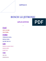 Sistemas Bosch Le-Jetronic aplicados em veículos Fiat, Ford, GM e VW