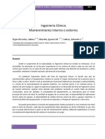 Ingeniería Clínica Mantenimiento Interno o Externo.