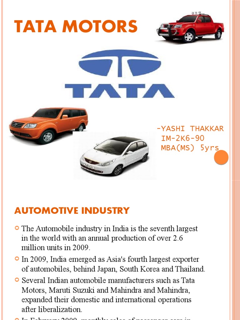 Tata Motors Overview and Financial Analysis | PDF | Vehicle Industry ...