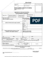 Form-1 Application for Electricity Connection