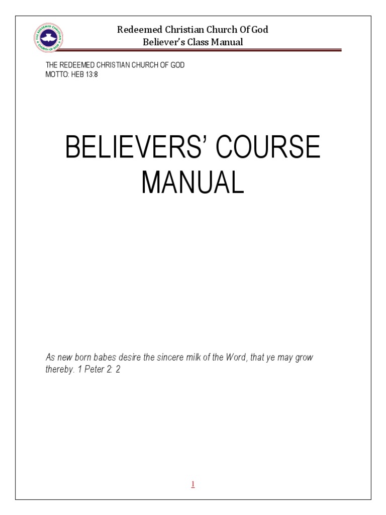 RCCG Believers Manual | PDF | Baptism | Repentance